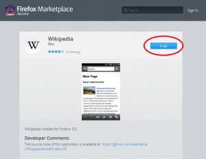 Firefox Wikipedia Webapp